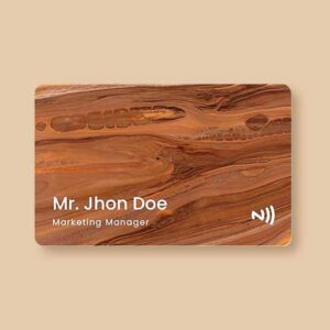 Wooden background NFC Card