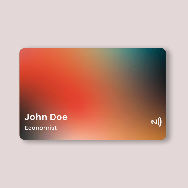 Gradient background NFC Digital business card