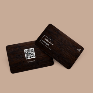 Dark Wooden texture printed on NFC Digital card